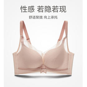 芬腾女士内衣小胸聚拢上托防下垂文胸女款无钢圈舒适透气性感胸罩