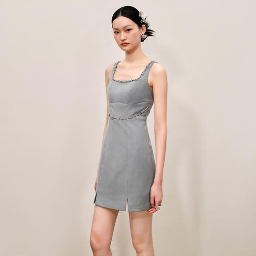 玛克门店发货：通勤风烟灰色外搭连衣裙MC88DR557A50 商品图1