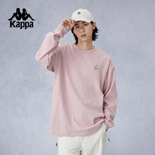 Kappa卡帕背靠背秋季新款纯棉运动上衣男士长袖t恤休闲卫衣套头衫KPCGCTC05 商品图0