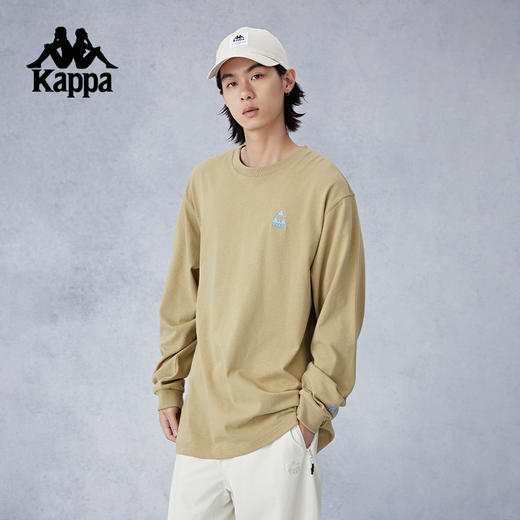 Kappa卡帕背靠背秋季新款纯棉运动上衣男士长袖t恤休闲卫衣套头衫KPCGCTC05 商品图2