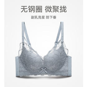 芬腾女士内衣薄款性感蕾丝无钢圈文胸微聚拢防下垂舒适透气杯胸罩