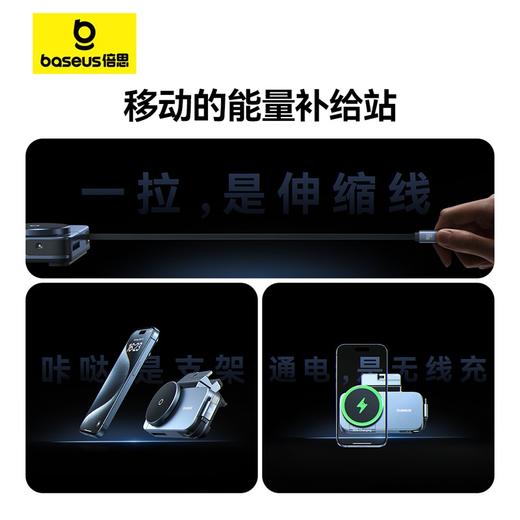 倍思 T-Space 无线充拓展坞 2合1 车载支架 商品图1