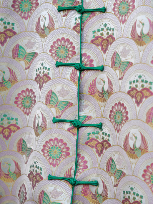 盛唐婧 |中式国风孔雀蝴蝶宋锦对襟外套 商品图2