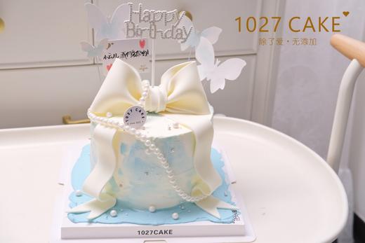 1027CAKE | 翻糖蝴蝶结   蓝白色 仙女风 商品图0