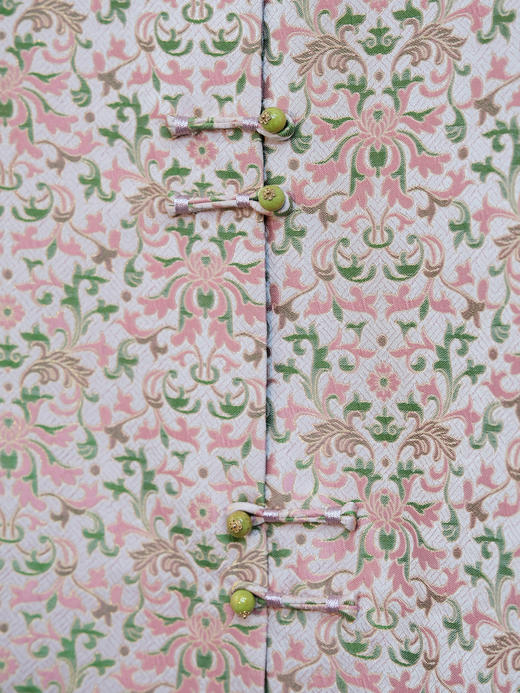 盛唐婧 |中式国风宋锦缠枝花对襟马甲 商品图3