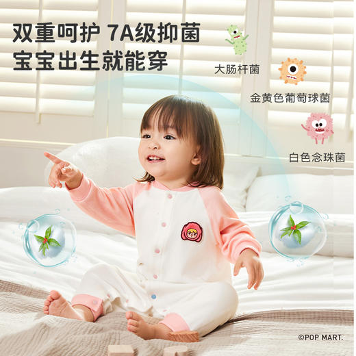 【2件装限时129元】ibaby×outlast太空科技恒温泡泡玛特联名针织抑菌男童女童连体衣（2件装） 商品图3