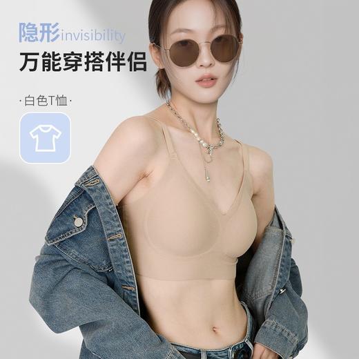 内衣消失术！99.99%隐形内衣！衣服再薄，我也不透。薄款隐形无痕女士内衣  聚拢显瘦 女 宽带/细带 H243050158 商品图3