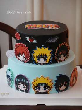 「火影忍者」巧克力糯米糖纸·订制照片·100%动物奶油（附图6+8寸·提前48小时预订）