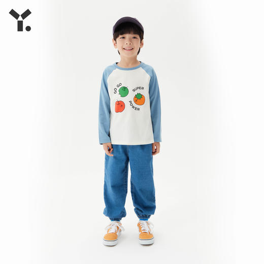 【测试】幼岚儿童长袖t恤2022新款秋装冬洋气撸猫棉打底衫 商品图1