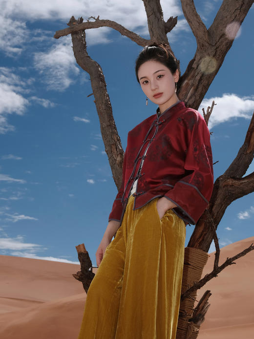 瑕疵|盛唐婧 |福禄新中式国风库缎外套 [特价品](特殊商品不退不换) 商品图1