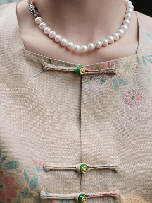 盛唐婧 |真丝宋锦梅花鹿对襟外套 商品图2