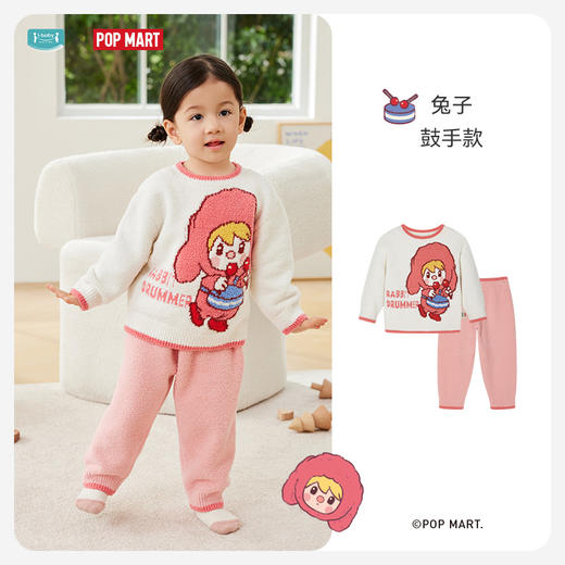 【秒杀】ibaby×outlast太空科技恒温泡泡玛特联名高蓬松软羽毛纱圆领开襟家居服套装 商品图7