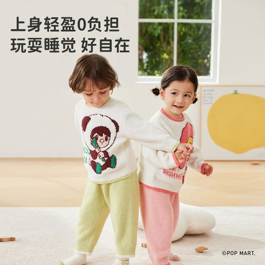 【秒杀】ibaby×outlast太空科技恒温泡泡玛特联名高蓬松软羽毛纱圆领开襟家居服套装 商品图1