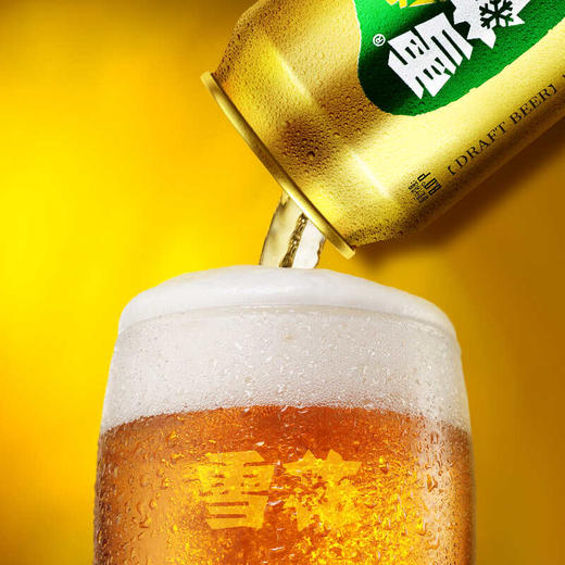 雪花纯生啤酒500ml*12罐装啤酒整箱易拉罐装拉格啤酒酿造黄啤酒 商品图2