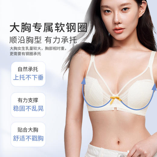 【买三免一】[小光芒]大胸显小全罩杯包容透气防凸点舒适内衣女 商品图2