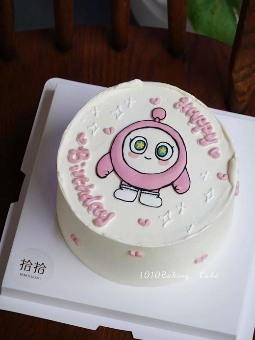 「蛋仔派对·蛋小粉Rosie」手绘蛋糕·100%动物奶油（附图6寸·提前24小时预订） 商品图1