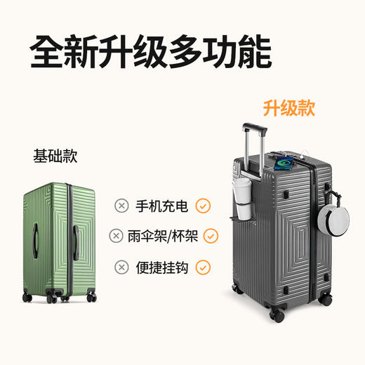 银座大容量加厚加深箱体拉链箱出国必备6876L系列 商品图8