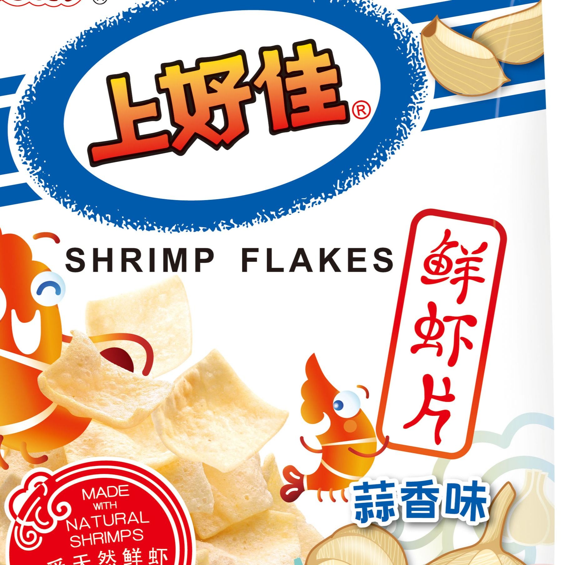 上好佳 蒜香味鲜虾片膨化食品 60g/袋