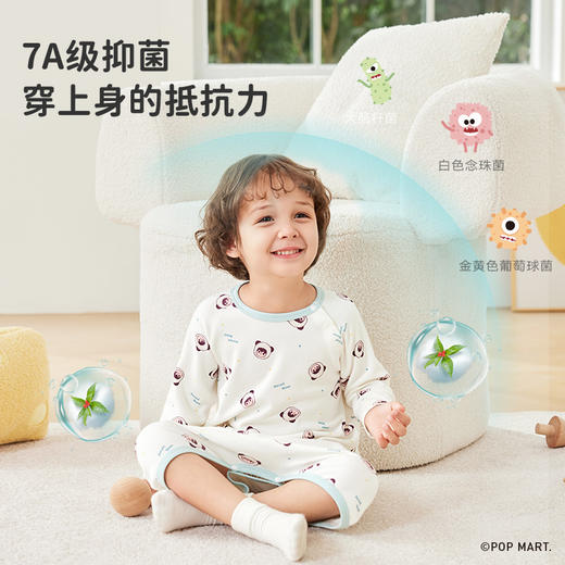 ibaby×outlast太空科技恒温泡泡玛特联名针织素色长袖抑菌睡袍 商品图4