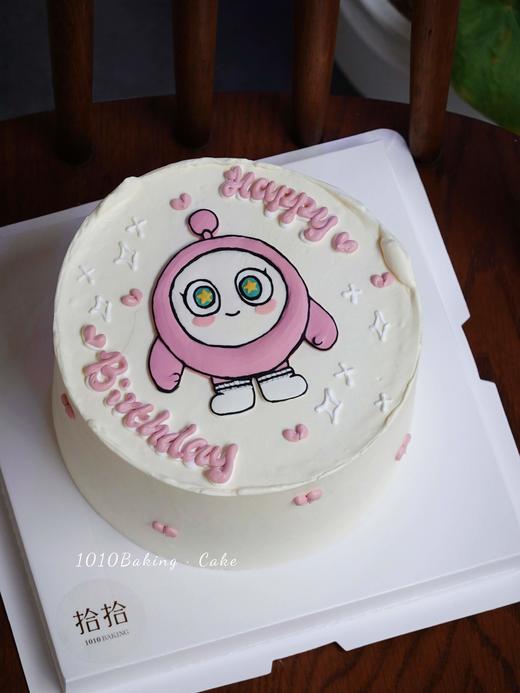 「蛋仔派对·蛋小粉Rosie」手绘蛋糕·100%动物奶油（附图6寸·提前24小时预订） 商品图0