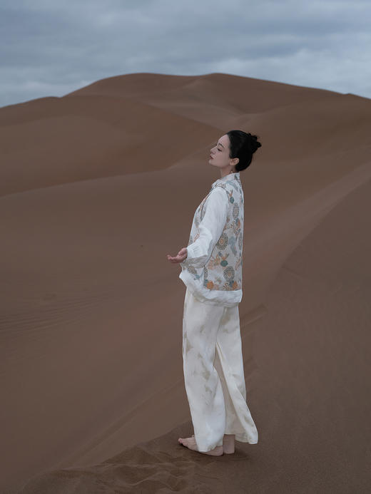 盛唐婧 |涅槃重生中式国风宋锦对襟马甲 商品图1