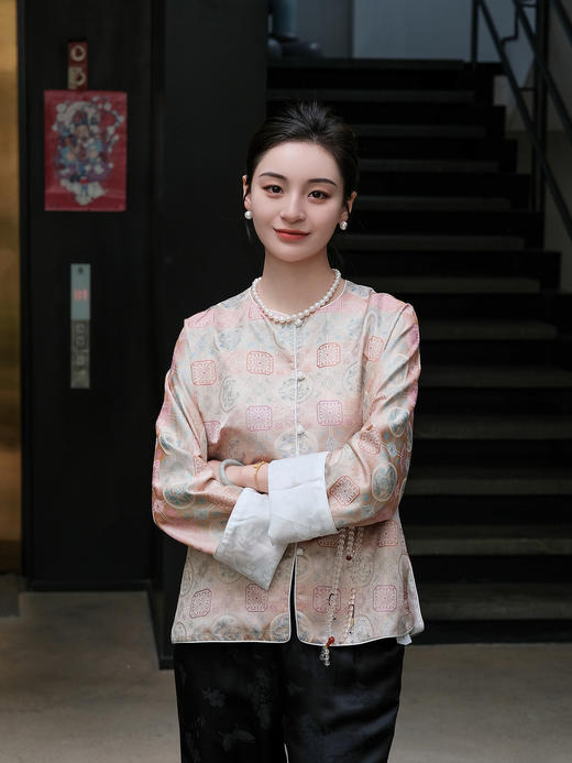 盛唐牡丹 |重缎宋锦龙纹对襟外套 商品图5