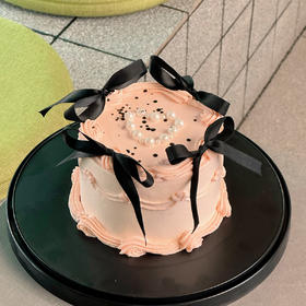 （可定制无蔗糖）甜酷黑粉蛋糕 / 4英寸起多尺寸可选