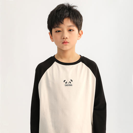 【特价福利款】 亲子款“萌墩墩”高品质亲子棉T 中大童秋冬新款长袖T恤 婴幼儿A类标准TDX3272-01 商品图2