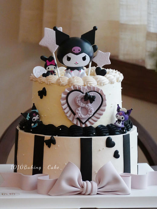 「库洛米·甜酷Kuromi」岁数可改·翻糖巧克力·100%动物奶油（附图6+8寸双层·提前4天预订） 商品图1