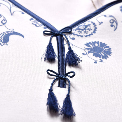 爱帝国风青花瓷韵纯棉长袖家居套 商品图1