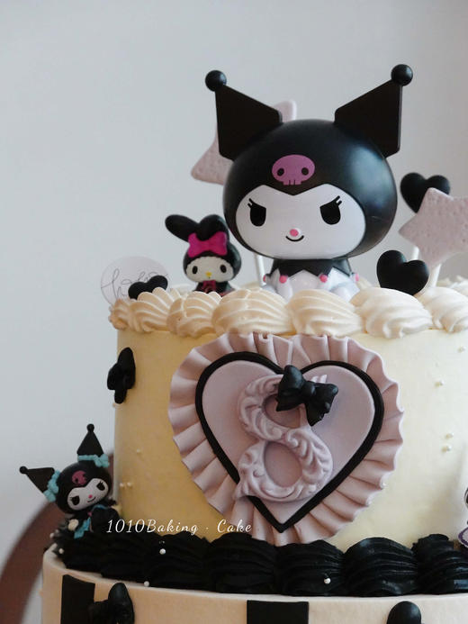 「库洛米·甜酷Kuromi」岁数可改·翻糖巧克力·100%动物奶油（附图6+8寸双层·提前4天预订） 商品图3