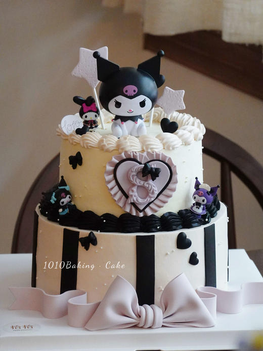 「库洛米·甜酷Kuromi」岁数可改·翻糖巧克力·100%动物奶油（附图6+8寸双层·提前4天预订） 商品图4