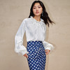 复古波点暗纹提花缎面衬衫修身上衣MC88TP629A10 商品缩略图0