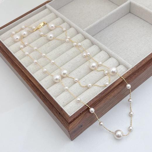 Oflye潮流饰品 满天星珍珠项链女小众设计感气质颈链时尚长款毛衣链秋冬 商品图7