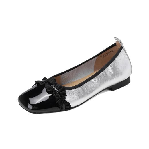 西村名物2024年秋季新款舒适平底蝴蝶结饰扣浅口单鞋T24CE38281 商品图7