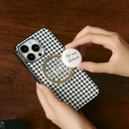 【黑夜浪漫】黑白棋盘 POPCASE手机壳 MagSafe Popcase磁吸款 撞色 格纹 iPhone17/16/15/14 商品图1