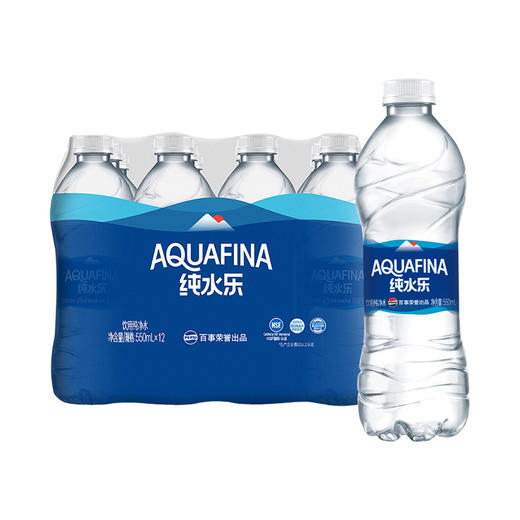 百事纯水乐/AQUAFINA饮用纯净水550ml*12瓶/箱 商品图0