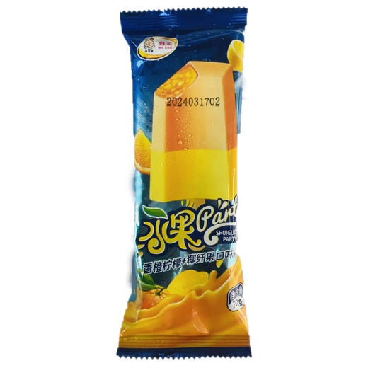 娃宝 水果party香橙柠檬+椰纤果口味70g/支 棒冰冰淇淋冰糕批发 商品图0