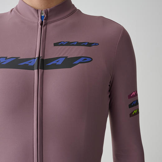 MAAP 男士 Evade X Thermal LS Jersey 2.0 葡萄紫 加绒长袖骑行服 商品图3