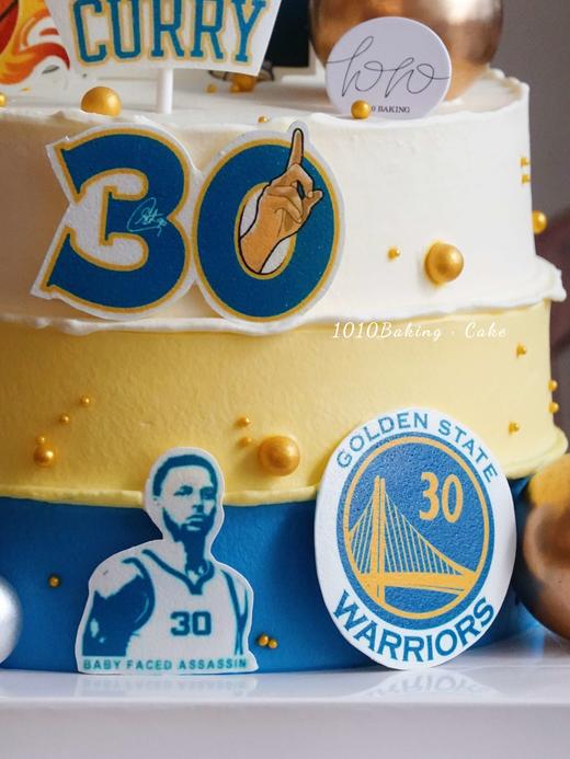 「NBA神射手·CURRY库里·篮球明星」 巧克力糯米糖纸·订制照片·100%动物奶油（附图6寸加高·提前24小时预订） 商品图4