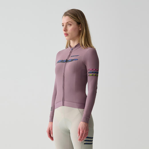MAAP 女士 Evade X Thermal LS Jersey 2.0 葡萄紫色 加绒长袖骑行服 商品图0