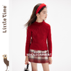 littletime女童多色无缝一体毛衣秋冬2024新款纯色冬半高领针织衫 商品缩略图0
