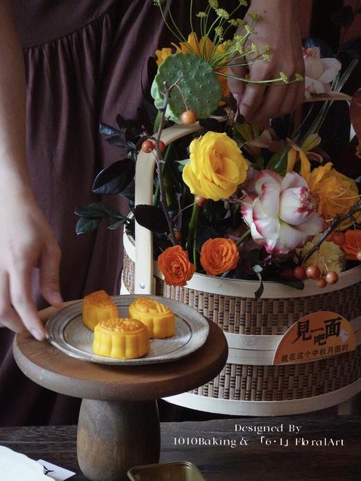 【下架】第13年秋夕·心意版【手提月饼花礼篮】两款花色可选·中式竹编双层手提月饼花篮（提前2小时） 商品图11