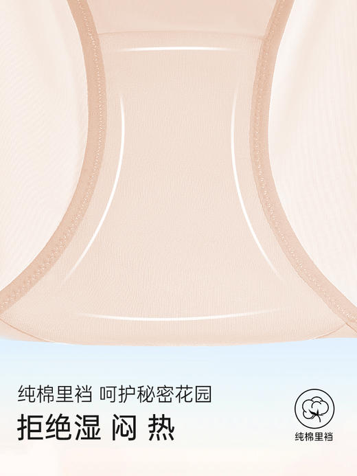 （微甜2.0蕾丝网纱拼接中高腰三角裤）轻薄蕾丝透气小裤舒适可爱三角裤女 商品图2