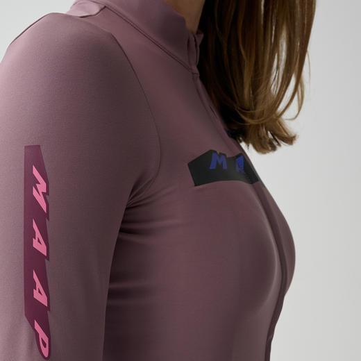 MAAP 女士 Evade X Thermal LS Jersey 2.0 葡萄紫色 加绒长袖骑行服 商品图3