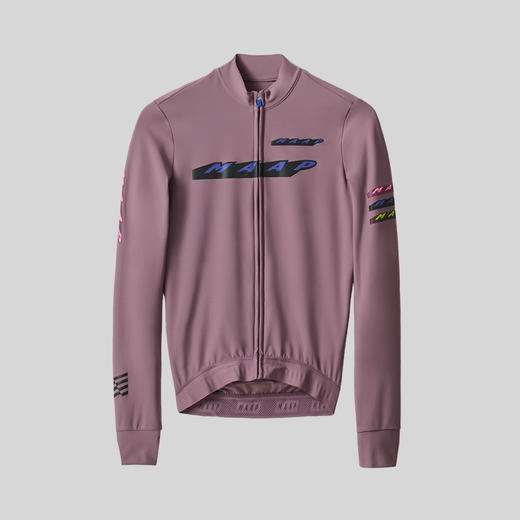 MAAP 男士 Evade X Thermal LS Jersey 2.0 葡萄紫 加绒长袖骑行服 商品图5