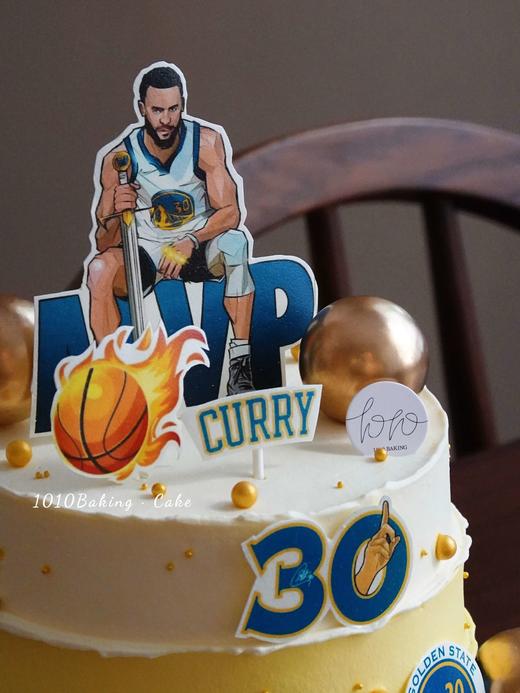 「NBA神射手·CURRY库里·篮球明星」 巧克力糯米糖纸·订制照片·100%动物奶油（附图6寸加高·提前24小时预订） 商品图1