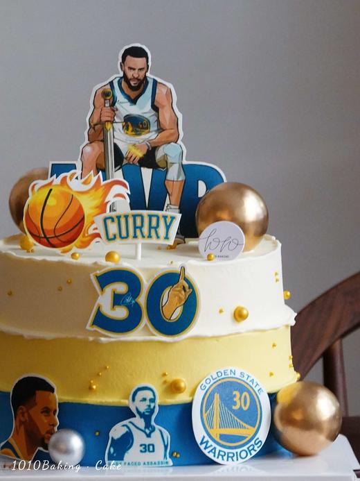 「NBA神射手·CURRY库里·篮球明星」 巧克力糯米糖纸·订制照片·100%动物奶油（附图6寸加高·提前24小时预订） 商品图3