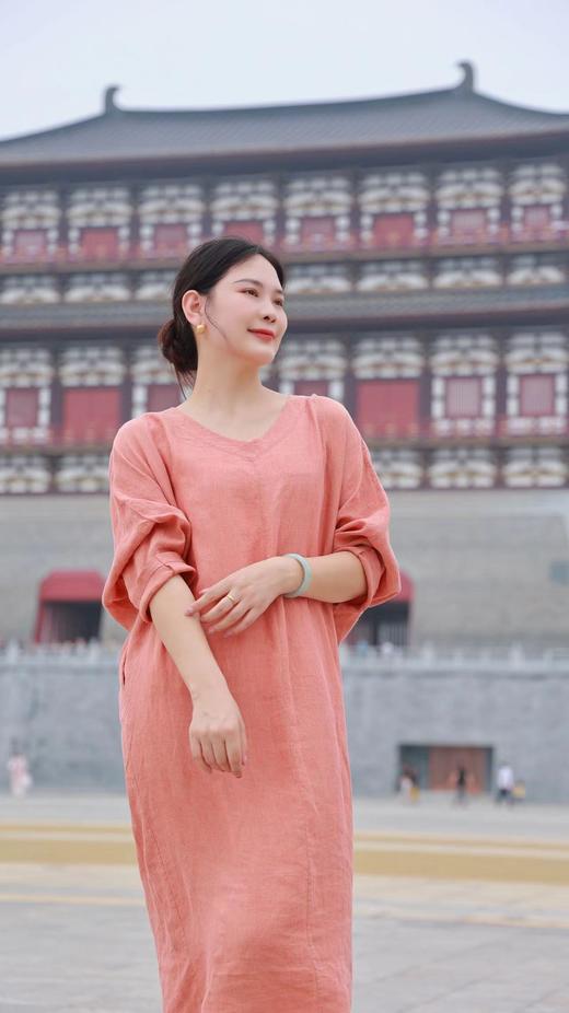 【抖音专属】有凤来仪 V领连衣裙（24807880-涅槃重生） 商品图0