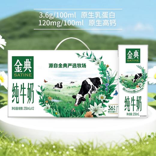 伊利金典纯牛奶250ml*12盒儿童学生早餐奶佳节送礼 商品图0